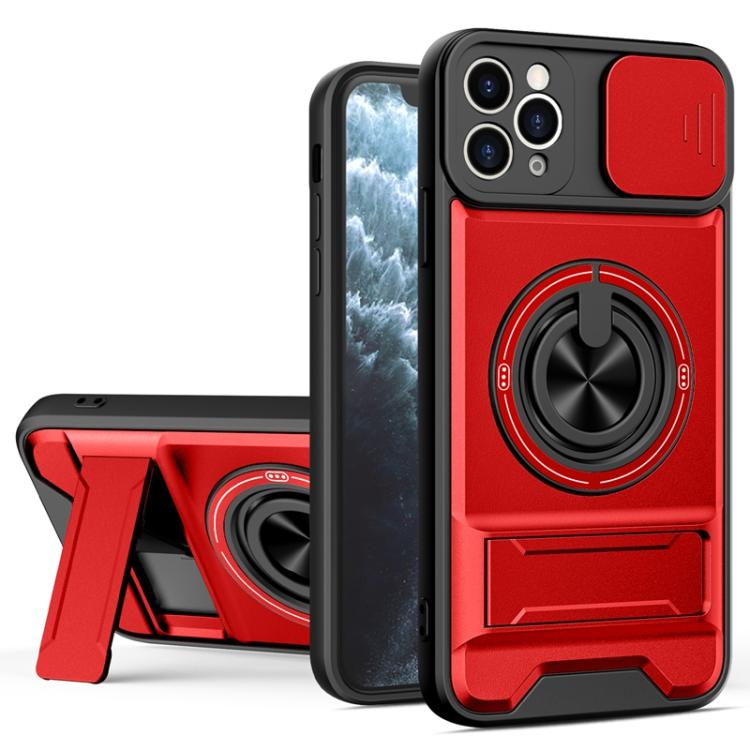 レンズスライディングウィンドウ多機能磁気耐衝撃フォンケース、iPhone 13 Pro Max用、iPhone 13 Pro用、iPhone 12 Pro Max用、iPhone 11 Pro Max用、iPhone 11用