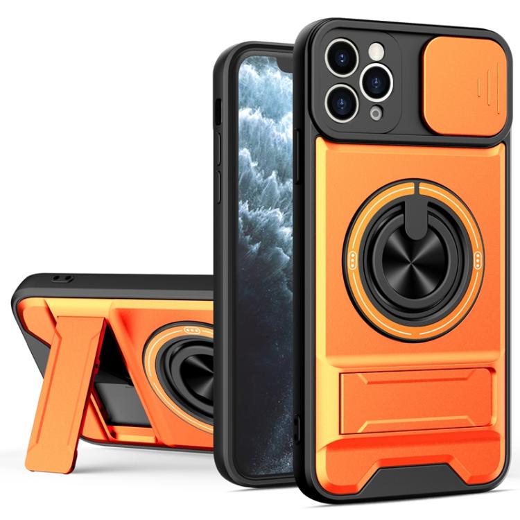 レンズスライディングウィンドウ多機能磁気耐衝撃フォンケース、iPhone 13 Pro Max用、iPhone 13 Pro用、iPhone 12 Pro Max用、iPhone 11 Pro Max用、iPhone 11用