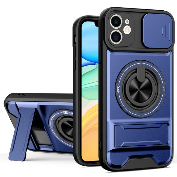 レンズスライディングウィンドウ多機能磁気耐衝撃フォンケース、iPhone 13 Pro Max用、iPhone 13 Pro用、iPhone 12 Pro Max用、iPhone 11 Pro Max用、iPhone 11用