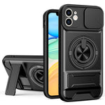 レンズスライディングウィンドウ多機能磁気耐衝撃フォンケース、iPhone 13 Pro Max用、iPhone 13 Pro用、iPhone 12 Pro Max用、iPhone 11 Pro Max用、iPhone 11用
