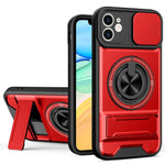 レンズスライディングウィンドウ多機能磁気耐衝撃フォンケース、iPhone 13 Pro Max用、iPhone 13 Pro用、iPhone 12 Pro Max用、iPhone 11 Pro Max用、iPhone 11用