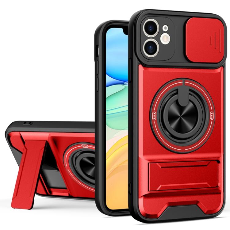 レンズスライディングウィンドウ多機能磁気耐衝撃フォンケース、iPhone 13 Pro Max用、iPhone 13 Pro用、iPhone 12 Pro Max用、iPhone 11 Pro Max用、iPhone 11用