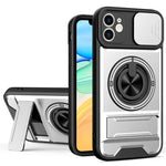 レンズスライディングウィンドウ多機能磁気耐衝撃フォンケース、iPhone 13 Pro Max用、iPhone 13 Pro用、iPhone 12 Pro Max用、iPhone 11 Pro Max用、iPhone 11用