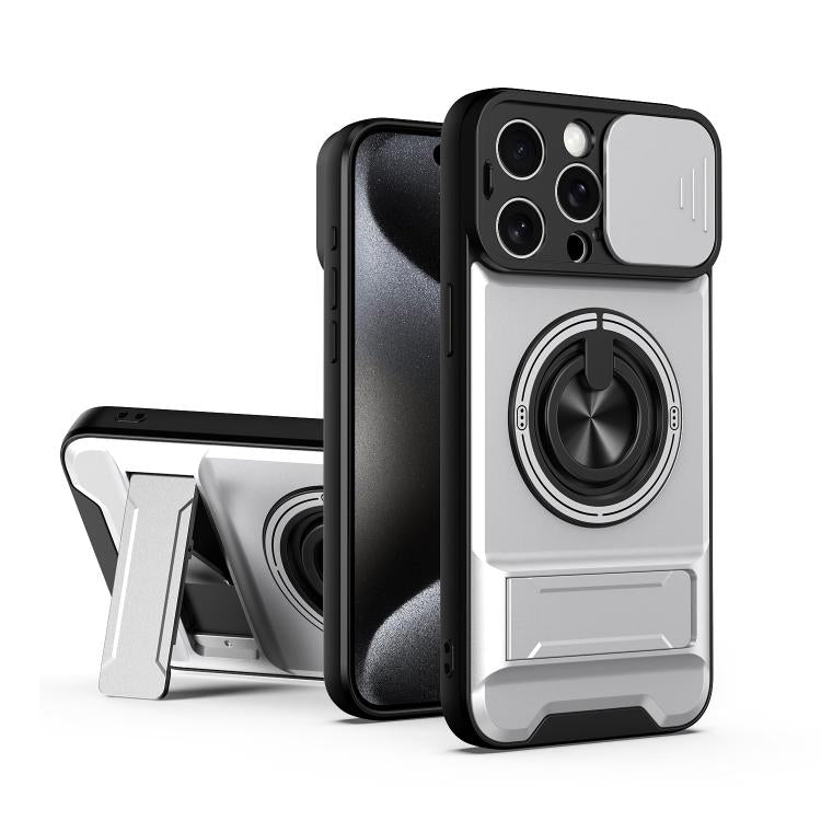 レンズスライディングウィンドウ多機能磁気耐衝撃フォンケース、iPhone 13 Pro Max用、iPhone 13 Pro用、iPhone 12 Pro Max用、iPhone 11 Pro Max用、iPhone 11用