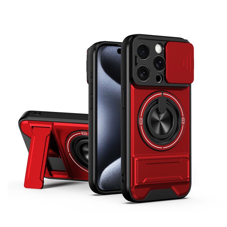 レンズスライディングウィンドウ多機能磁気耐衝撃フォンケース、iPhone 13 Pro Max用、iPhone 13 Pro用、iPhone 12 Pro Max用、iPhone 11 Pro Max用、iPhone 11用
