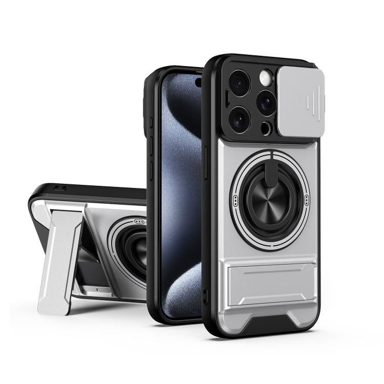 レンズスライディングウィンドウ多機能磁気耐衝撃フォンケース、iPhone 13 Pro Max用、iPhone 13 Pro用、iPhone 12 Pro Max用、iPhone 11 Pro Max用、iPhone 11用