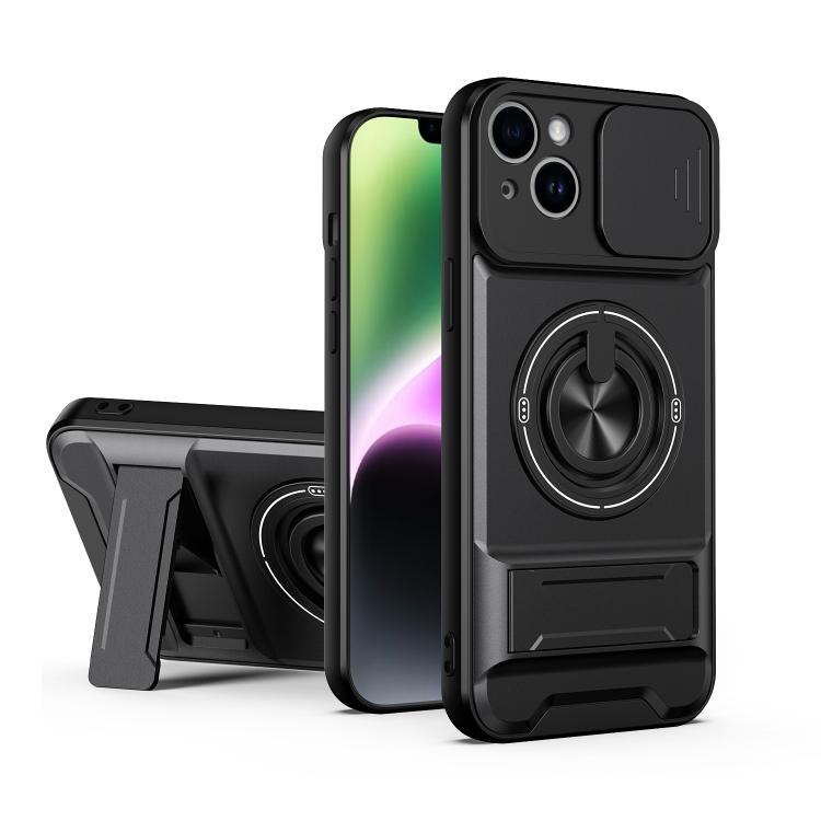 レンズスライディングウィンドウ多機能磁気耐衝撃フォンケース、iPhone 13 Pro Max用、iPhone 13 Pro用、iPhone 12 Pro Max用、iPhone 11 Pro Max用、iPhone 11用