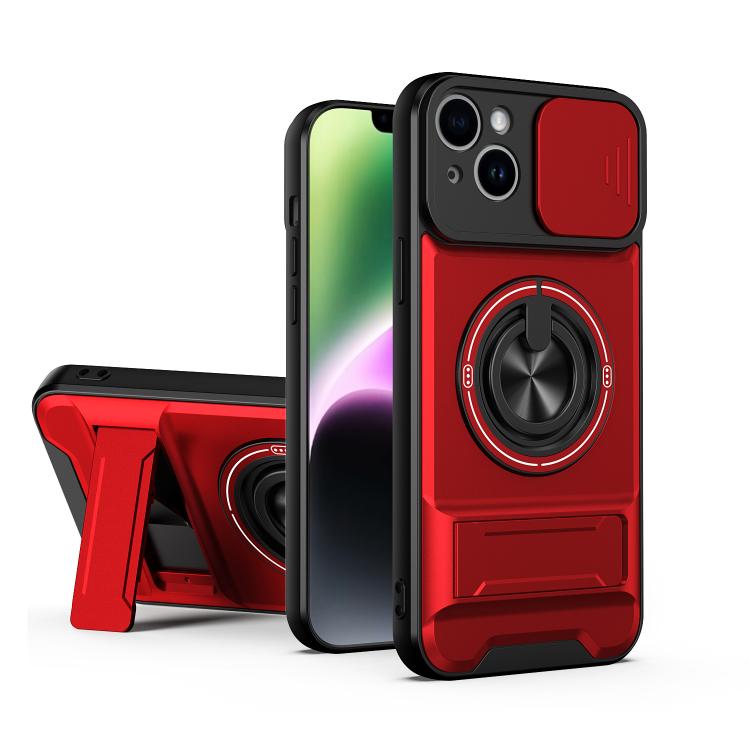 レンズスライディングウィンドウ多機能磁気耐衝撃フォンケース、iPhone 13 Pro Max用、iPhone 13 Pro用、iPhone 12 Pro Max用、iPhone 11 Pro Max用、iPhone 11用