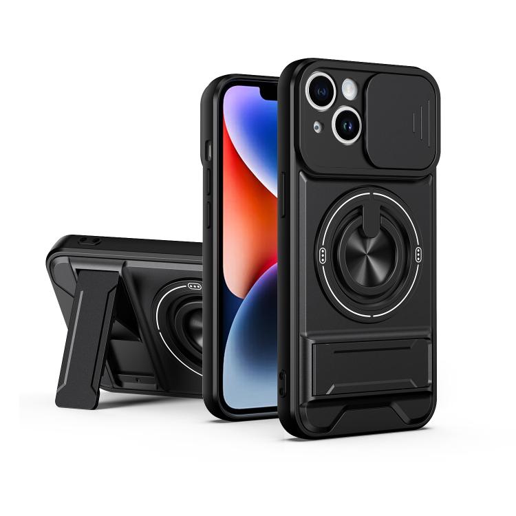 レンズスライディングウィンドウ多機能磁気耐衝撃フォンケース、iPhone 13 Pro Max用、iPhone 13 Pro用、iPhone 12 Pro Max用、iPhone 11 Pro Max用、iPhone 11用