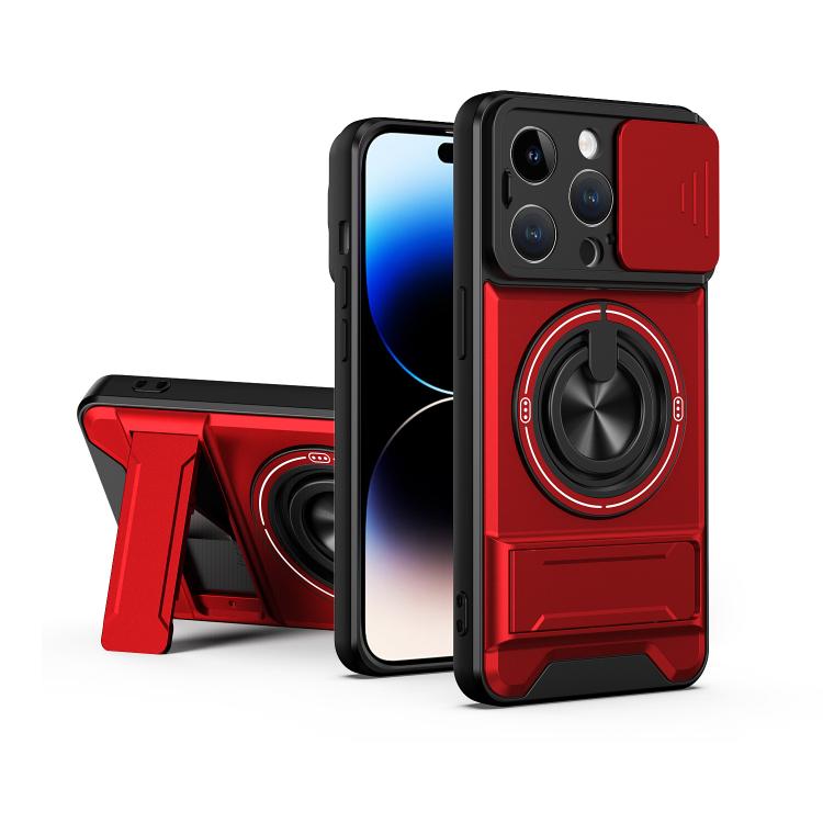 レンズスライディングウィンドウ多機能磁気耐衝撃フォンケース、iPhone 13 Pro Max用、iPhone 13 Pro用、iPhone 12 Pro Max用、iPhone 11 Pro Max用、iPhone 11用