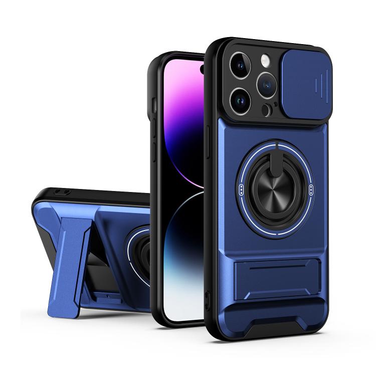 レンズスライディングウィンドウ多機能磁気耐衝撃フォンケース、iPhone 13 Pro Max用、iPhone 13 Pro用、iPhone 12 Pro Max用、iPhone 11 Pro Max用、iPhone 11用