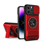 レンズスライディングウィンドウ多機能磁気耐衝撃フォンケース、iPhone 13 Pro Max用、iPhone 13 Pro用、iPhone 12 Pro Max用、iPhone 11 Pro Max用、iPhone 11用