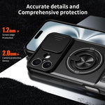 レンズスライディングウィンドウ多機能磁気耐衝撃フォンケース、iPhone 13 Pro Max用、iPhone 13 Pro用、iPhone 12 Pro Max用、iPhone 11 Pro Max用、iPhone 11用