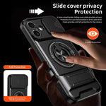 レンズスライディングウィンドウ多機能磁気耐衝撃フォンケース、iPhone 13 Pro Max用、iPhone 13 Pro用、iPhone 12 Pro Max用、iPhone 11 Pro Max用、iPhone 11用