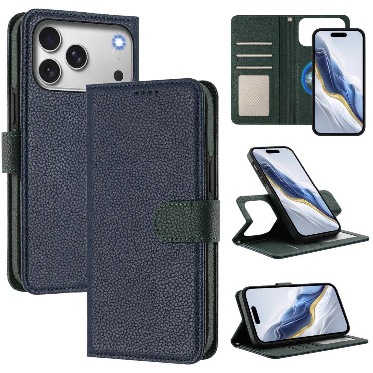 着脱式ライチテクスチャマグネティックサイドパッチベーガンレザースマホケース、iPhone 17 Pro Max用、iPhone 17 Pro用、iPhone 17用、iPhone Air用、iPhone 16 Pro Max用、iPhone 16 Pro用、iPhone 16 Plus用、iPhone 16用