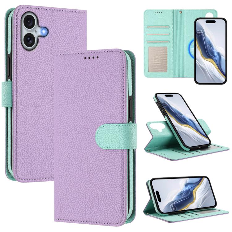 着脱式ライチテクスチャマグネティックサイドパッチベーガンレザースマホケース、iPhone 17 Pro Max用、iPhone 17 Pro用、iPhone 17用、iPhone Air用、iPhone 16 Pro Max用、iPhone 16 Pro用、iPhone 16 Plus用、iPhone 16用