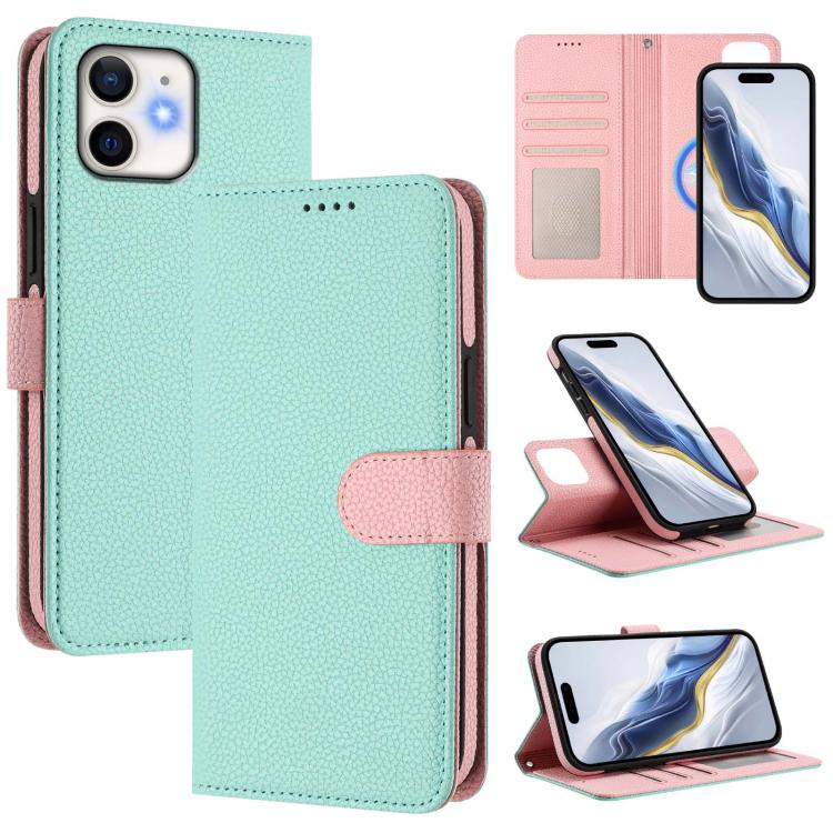 着脱式ライチテクスチャー磁気サイドパッチヴィーガンレザースマホケース、iPhone 13 Pro Max用、iPhone 13 Pro用、iPhone 13用、iPhone 12 / 12 Pro用、iPhone 12 Pro Max用、iPhone 11 Pro Max用、iPhone 11用、iPhone 11 Pro用