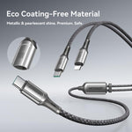 JOYROOM S-A57 RapidXシリーズ 100W 2-in-1 USB-C / Type-C から USB-C / Type-C、8ピン 高速充電データケーブル、1.5m