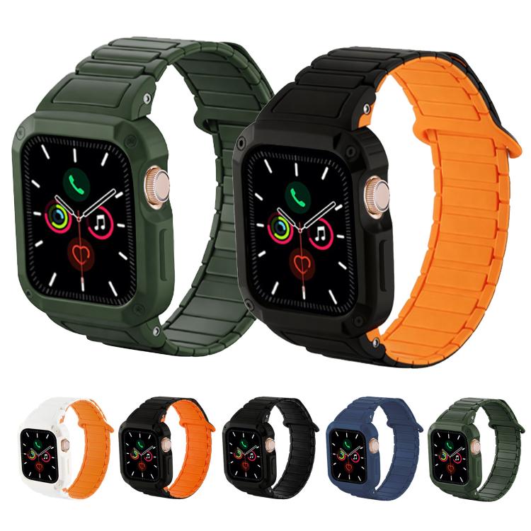リバースバックルマグネティック一体型TPUカバーシリコンウォッチバンド、Apple Watch 45mm / 44mm 用、Apple Watch 41mm / 40mm 用