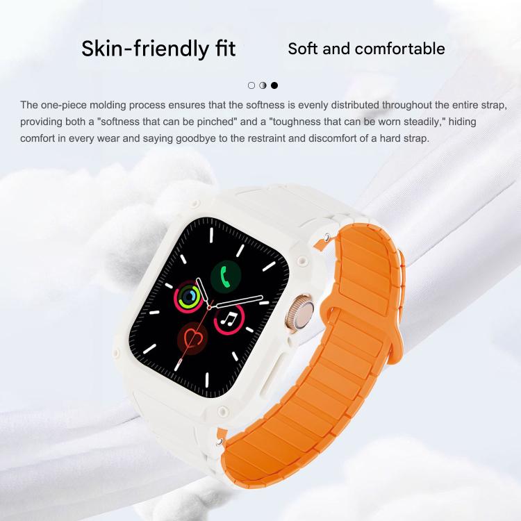 リバースバックルマグネティック一体型TPUカバーシリコンウォッチバンド、Apple Watch 45mm / 44mm 用、Apple Watch 41mm / 40mm 用