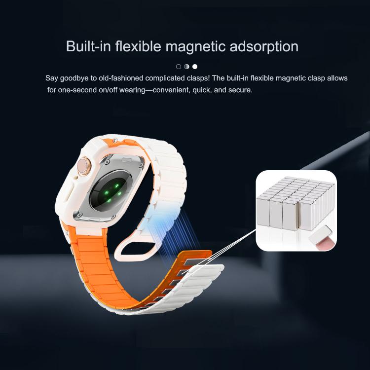 リバースバックルマグネティック一体型TPUカバーシリコンウォッチバンド、Apple Watch 45mm / 44mm 用、Apple Watch 41mm / 40mm 用