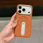 インビジブルホルダー PC＋ヴィーガンレザー 磁気スマホケース、iPhone 17 Pro Max用、iPhone 17 Pro用