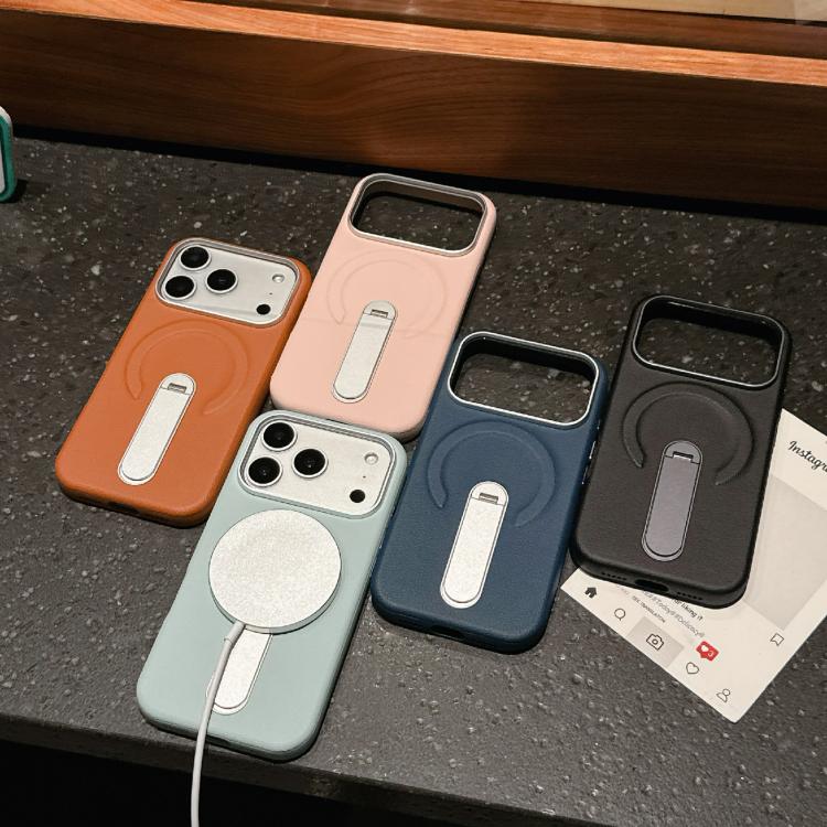 インビジブルホルダー PC＋ヴィーガンレザー 磁気スマホケース、iPhone 17 Pro Max用、iPhone 17 Pro用