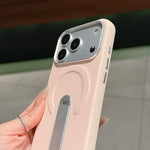 インビジブルホルダー PC＋ヴィーガンレザー 磁気スマホケース、iPhone 17 Pro Max用、iPhone 17 Pro用