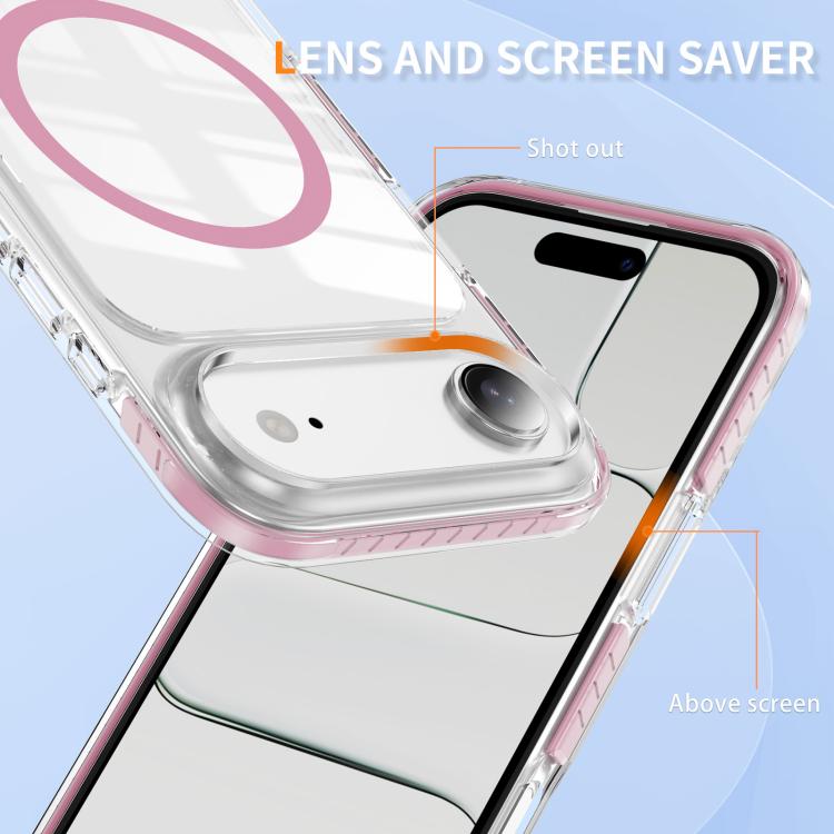 クリスタルシールド クリア磁気アクリルハイブリッド TPUスマホケース、iPhone 16 Plus用、iPhone 16用、iPhone 15 Pro Max用、iPhone 15 Pro用、iPhone 15 Plus用、iPhone 15用
