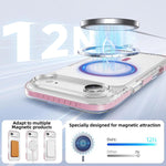 クリスタルシールド クリア磁気アクリルハイブリッド TPUスマホケース、iPhone 16 Plus用、iPhone 16用、iPhone 15 Pro Max用、iPhone 15 Pro用、iPhone 15 Plus用、iPhone 15用