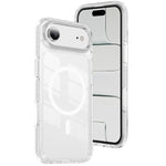 クリスタルシールド クリア磁気アクリルハイブリッド TPUスマホケース、iPhone 16 Plus用、iPhone 16用、iPhone 15 Pro Max用、iPhone 15 Pro用、iPhone 15 Plus用、iPhone 15用