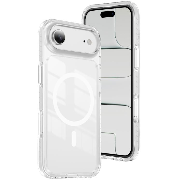 クリスタルシールド クリア磁気アクリルハイブリッド TPUスマホケース、iPhone 16 Plus用、iPhone 16用、iPhone 15 Pro Max用、iPhone 15 Pro用、iPhone 15 Plus用、iPhone 15用