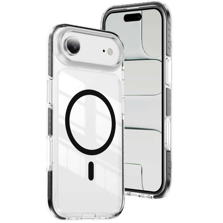 クリスタルシールド クリア磁気アクリルハイブリッド TPUスマホケース、iPhone 16 Plus用、iPhone 16用、iPhone 15 Pro Max用、iPhone 15 Pro用、iPhone 15 Plus用、iPhone 15用