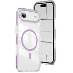 クリスタルシールド クリア磁気アクリルハイブリッド TPUスマホケース、iPhone 16 Plus用、iPhone 16用、iPhone 15 Pro Max用、iPhone 15 Pro用、iPhone 15 Plus用、iPhone 15用