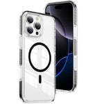 クリスタルシールド クリア磁気アクリルハイブリッド TPUスマホケース、iPhone 17 Pro Max用、iPhone 17 Pro用、iPhone 17用、iPhone Air用、iPhone 16 Pro Max用、iPhone 16 Pro用