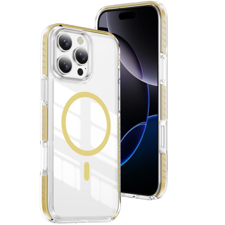 クリスタルシールド クリア磁気アクリルハイブリッド TPUスマホケース、iPhone 17 Pro Max用、iPhone 17 Pro用、iPhone 17用、iPhone Air用、iPhone 16 Pro Max用、iPhone 16 Pro用