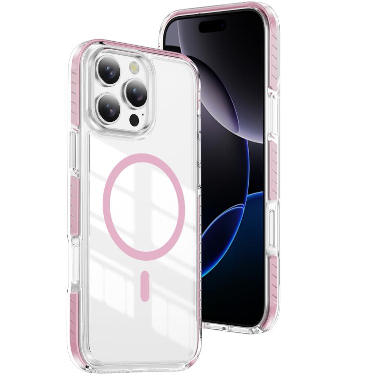 クリスタルシールド クリア磁気アクリルハイブリッド TPUスマホケース、iPhone 17 Pro Max用、iPhone 17 Pro用、iPhone 17用、iPhone Air用、iPhone 16 Pro Max用、iPhone 16 Pro用