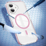 クリスタルシールド クリア磁気アクリルハイブリッド TPUスマホケース、iPhone 16 Plus用、iPhone 16用、iPhone 15 Pro Max用、iPhone 15 Pro用、iPhone 15 Plus用、iPhone 15用