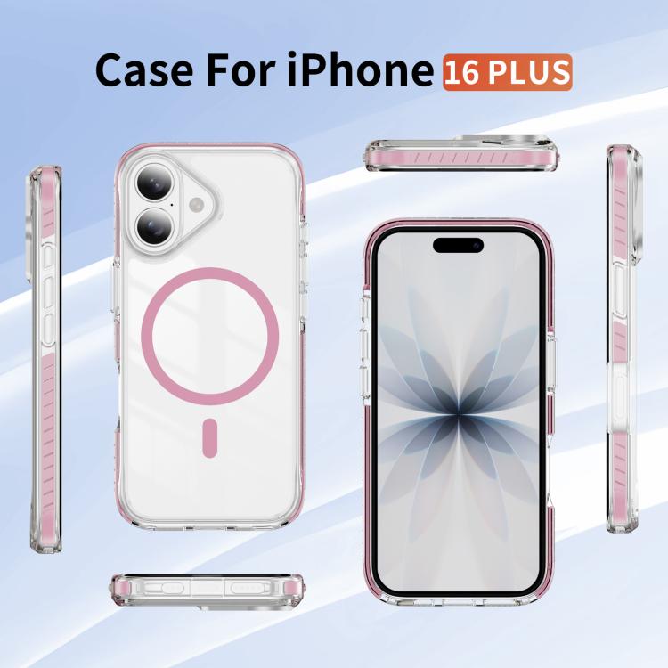 クリスタルシールド クリア磁気アクリルハイブリッド TPUスマホケース、iPhone 16 Plus用、iPhone 16用、iPhone 15 Pro Max用、iPhone 15 Pro用、iPhone 15 Plus用、iPhone 15用