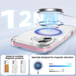 クリスタルシールド クリア磁気アクリルハイブリッド TPUスマホケース、iPhone 16 Plus用、iPhone 16用、iPhone 15 Pro Max用、iPhone 15 Pro用、iPhone 15 Plus用、iPhone 15用