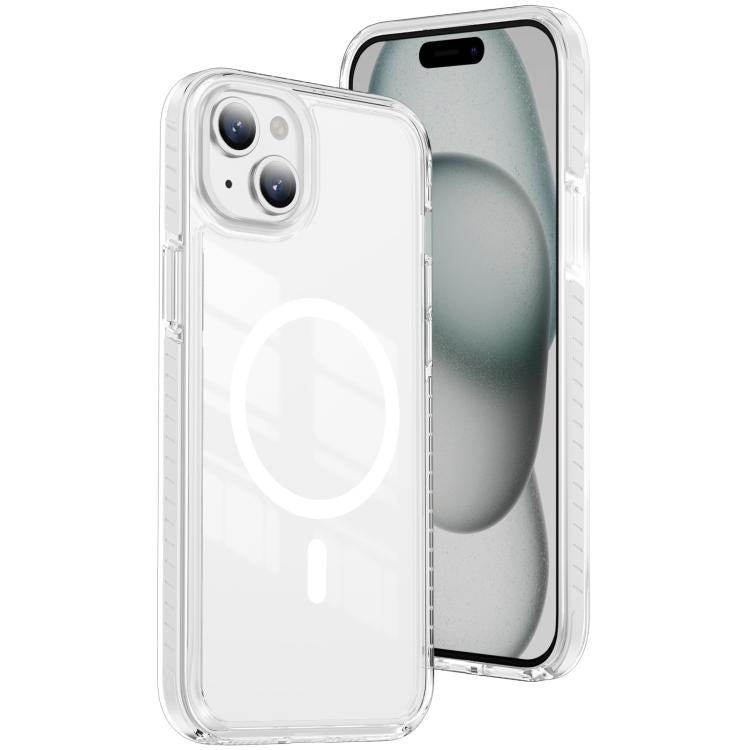 クリスタルシールド クリア磁気アクリルハイブリッド TPUスマホケース、iPhone 16 Plus用、iPhone 16用、iPhone 15 Pro Max用、iPhone 15 Pro用、iPhone 15 Plus用、iPhone 15用