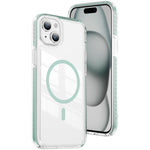 クリスタルシールド クリア磁気アクリルハイブリッド TPUスマホケース、iPhone 16 Plus用、iPhone 16用、iPhone 15 Pro Max用、iPhone 15 Pro用、iPhone 15 Plus用、iPhone 15用