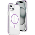 クリスタルシールド クリア磁気アクリルハイブリッド TPUスマホケース、iPhone 16 Plus用、iPhone 16用、iPhone 15 Pro Max用、iPhone 15 Pro用、iPhone 15 Plus用、iPhone 15用