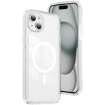 クリスタルシールド クリア磁気アクリルハイブリッド TPUスマホケース、iPhone 16 Plus用、iPhone 16用、iPhone 15 Pro Max用、iPhone 15 Pro用、iPhone 15 Plus用、iPhone 15用