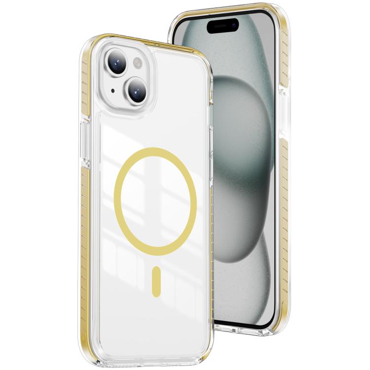 クリスタルシールド クリア磁気アクリルハイブリッド TPUスマホケース、iPhone 16 Plus用、iPhone 16用、iPhone 15 Pro Max用、iPhone 15 Pro用、iPhone 15 Plus用、iPhone 15用