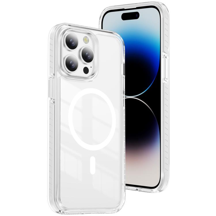 クリスタルシールド クリア磁気アクリルハイブリッド TPUスマホケース、iPhone 14 Plus用、iPhone 14 / 13用、iPhone 14 Pro用、iPhone 14 Pro Max用、iPhone 13 Pro Max用、iPhone 13 Pro用