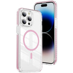 クリスタルシールド クリア磁気アクリルハイブリッド TPUスマホケース、iPhone 14 Plus用、iPhone 14 / 13用、iPhone 14 Pro用、iPhone 14 Pro Max用、iPhone 13 Pro Max用、iPhone 13 Pro用