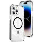 クリスタルシールド クリア磁気アクリルハイブリッド TPUスマホケース、iPhone 14 Plus用、iPhone 14 / 13用、iPhone 14 Pro用、iPhone 14 Pro Max用、iPhone 13 Pro Max用、iPhone 13 Pro用