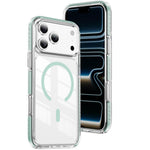 クリスタルシールド クリア磁気アクリルハイブリッド TPUスマホケース、iPhone 17 Pro Max用、iPhone 17 Pro用、iPhone 17用、iPhone Air用、iPhone 16 Pro Max用、iPhone 16 Pro用