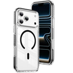 クリスタルシールド クリア磁気アクリルハイブリッド TPUスマホケース、iPhone 17 Pro Max用、iPhone 17 Pro用、iPhone 17用、iPhone Air用、iPhone 16 Pro Max用、iPhone 16 Pro用